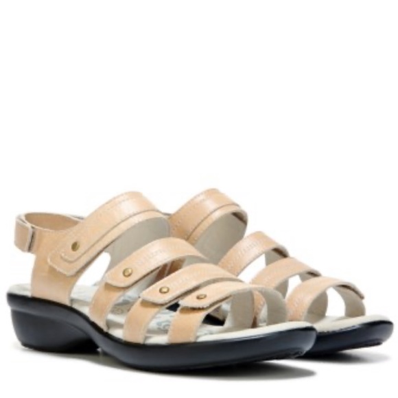 Orthotic Leather Adjustable Kitten Wedge Sandals - Picture 1 of 4